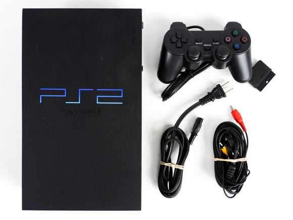 PlayStation 2 System Black with 1 Unofficial Controller (PS2)