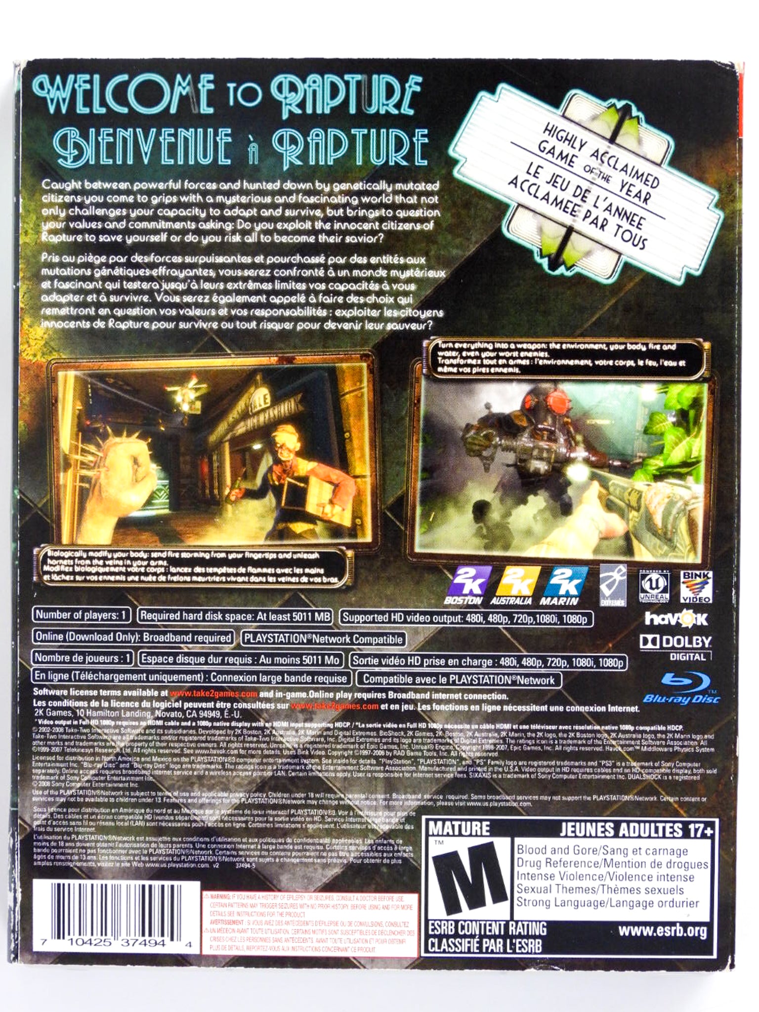 Bioshock (Playstation 3 / PS3) – RetroMTL