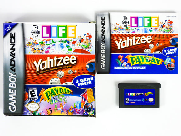 Life & Yahtzee & Payday (Game Boy Advance / GBA)
