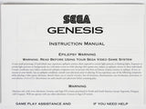 Sega Genesis Instruction Manual [Manual] (Sega Genesis)