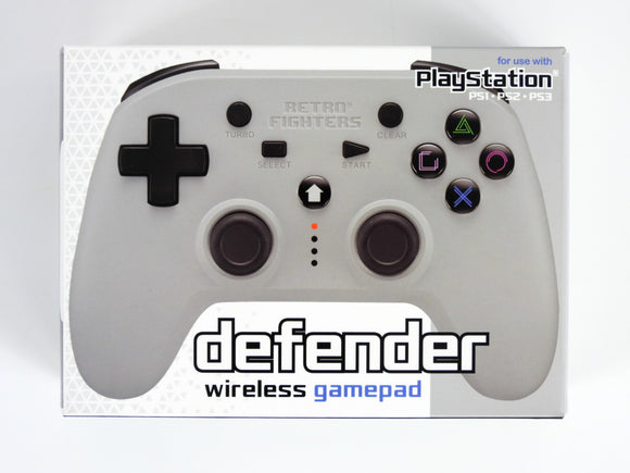 Gray Defender Wireless Gamepad [Retro Fighters] (PS1/PS2/PS3)