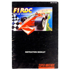 F1 ROC Race Of Champion [Manual] (Super Nintendo / SNES)