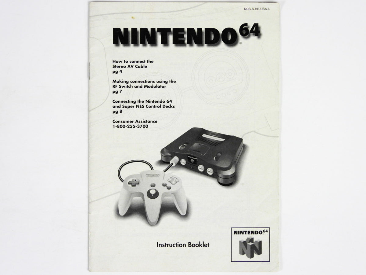 Nintendo 64 Instruction Booklet [Manual] (Nintendo 64 / N64) – Retro MTL