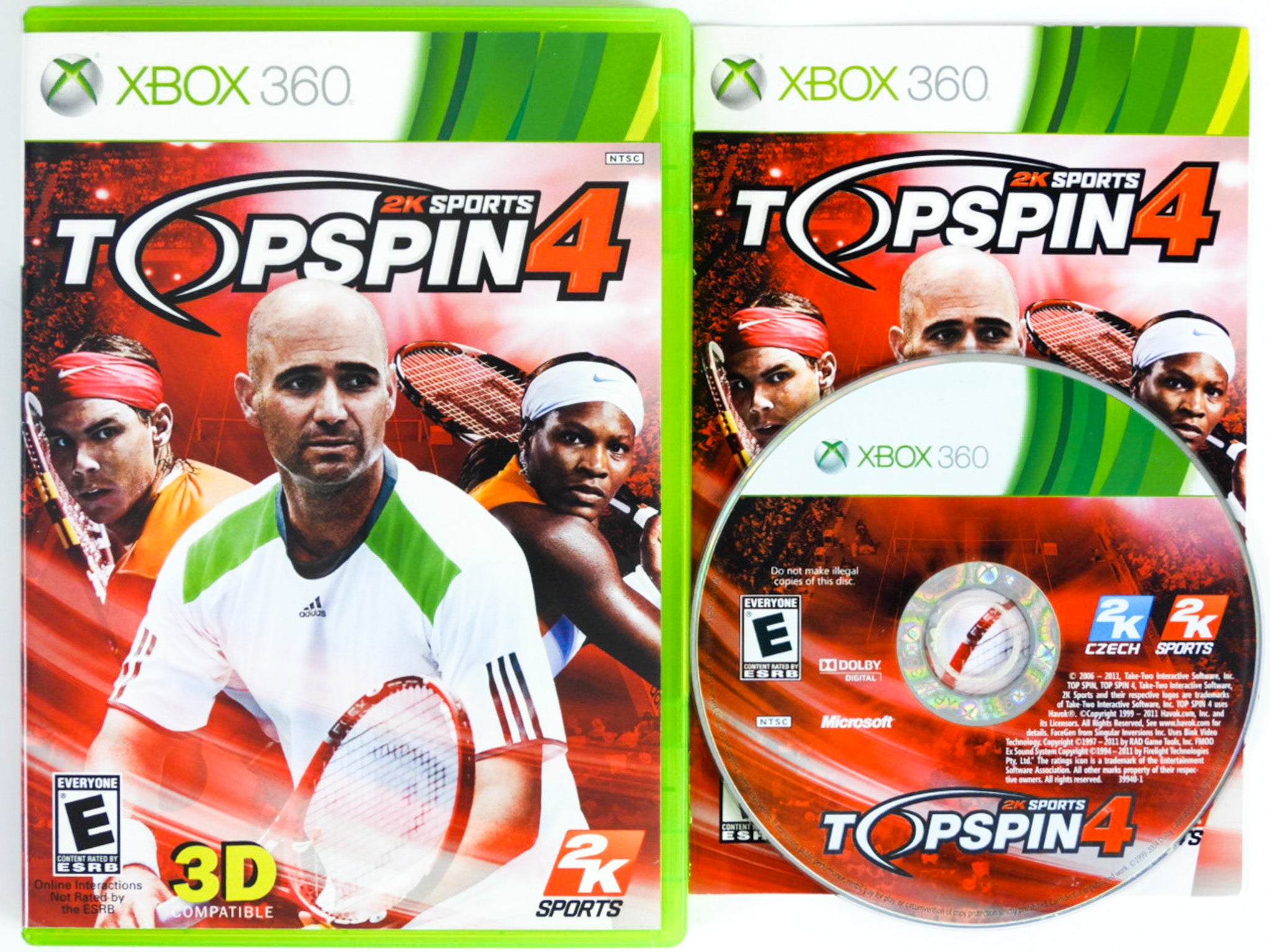 Boîte Vide Seulement Pour Top Spin 4 Xbox 360 - Bon état - Pour Collection Ou Remplacement