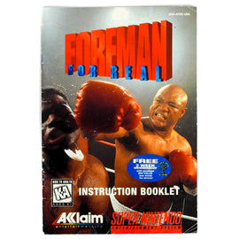 Foreman For Real [Manual] (Super Nintendo / SNES)