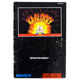 Ka-Blooey [Manual] (Super Nintendo / SNES)