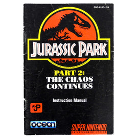 Jurassic Park Part 2: The Chaos Continues [Manual] (Super Nintendo / SNES)