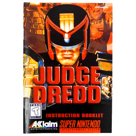 Judge Dredd [Manual] (Super Nintendo / SNES)