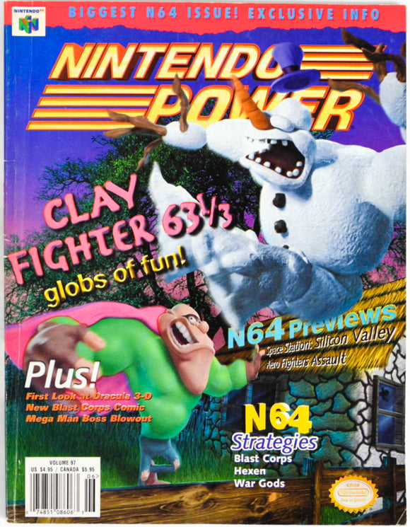 Clay Fighter 63 1/3 [Volume 97] [Nintendo Power] (Magazines)