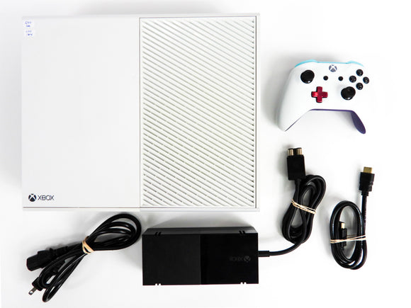 White Xbox One 500 GB System + White Custom Colors Wireless Controller (Xbox One)