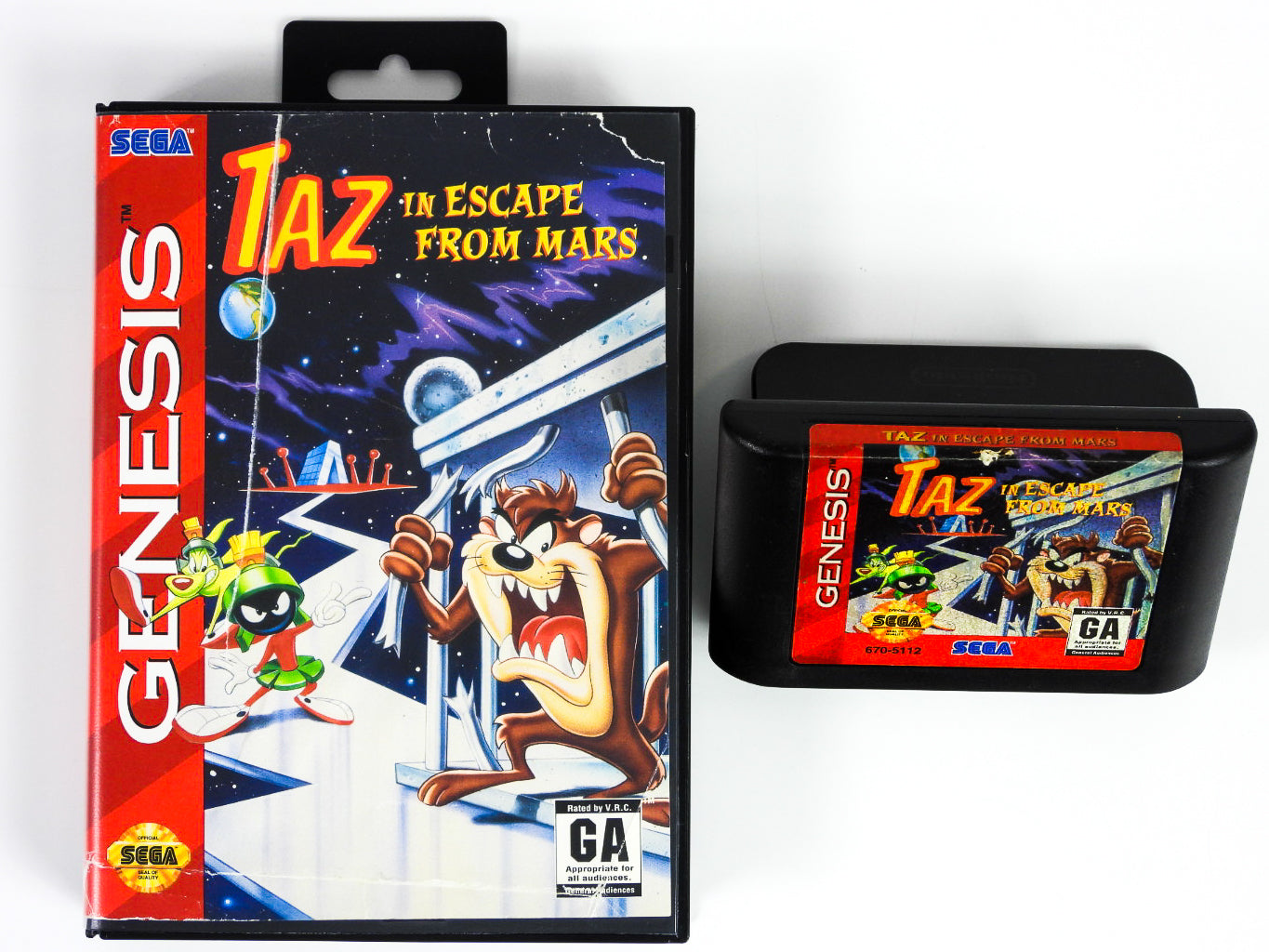 SEGA Game Gear Taz in Escape from Mars - Complet en boîte SEGA Game Gear Taz in Escape from Mars - Complet en boîte