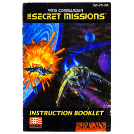 Wing Commander: The Secret Missions [Manual] (Super Nintendo / SNES)
