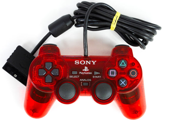 Clear Red DualShock 2 Controller (Playstation 2 / PS2)