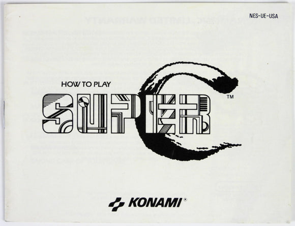 Super C [Manual] (Nintendo / NES)