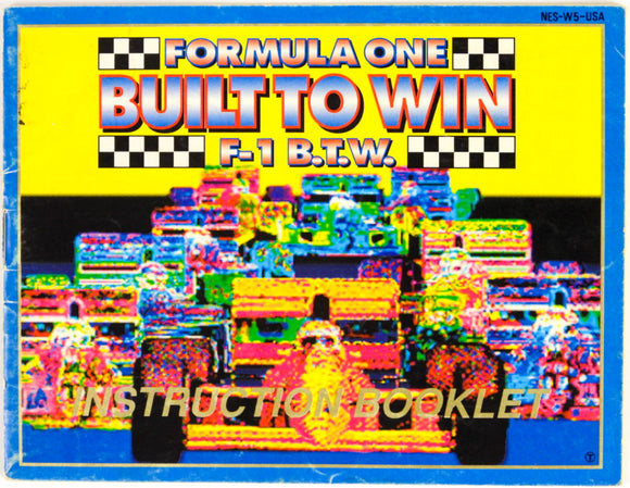 Formula One Built To Win [Manual] (Nintendo / NES)