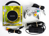 Nintendo GameCube System [DOL-101] Platinum with 1 Assorted Controller [Zelda Twilight Princess Stickers]