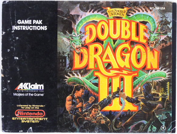 Double Dragon III 3 [Manual] (Nintendo / NES)