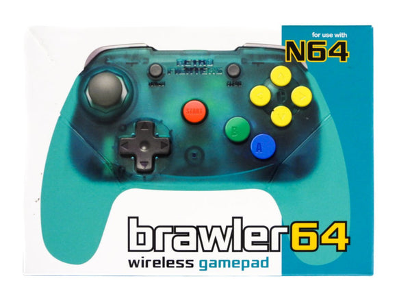 Blue Brawler64 Wireless Edition N64 Controller [Retro Fighters] (Nintendo 64 / N64)