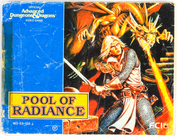 Advanced Dungeons & Dragons Pool of Radiance [Manual] (Nintendo / NES)