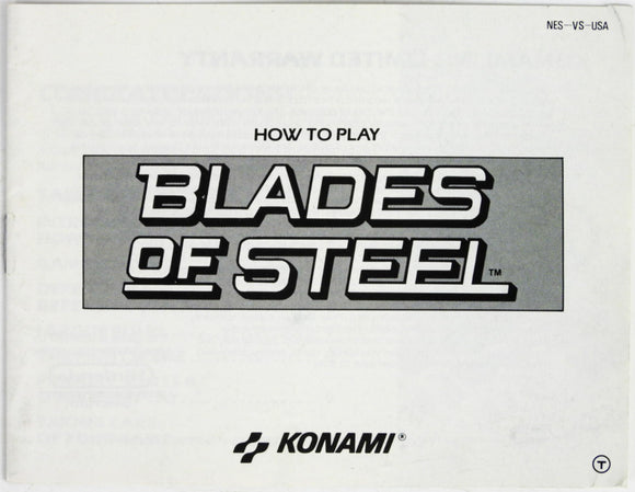 Blades Of Steel [Manual] (Nintendo / NES)