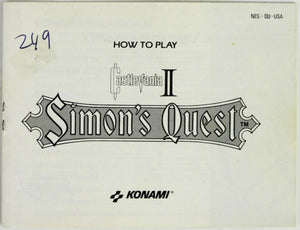 Castlevania II 2 Simon's Quest [Manual] (Nintendo / NES)