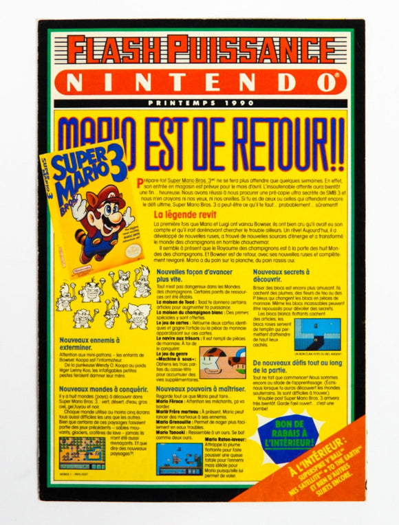 Nintendo Flash Puissance [French Version] [Printemps 1990] [Nintendo Power Flash] (Magazines)