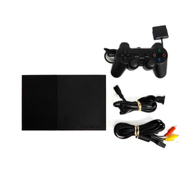 PlayStation 2 System Slim [SCPH-9000x] Black with 1 Unofficial Controller (PS2)