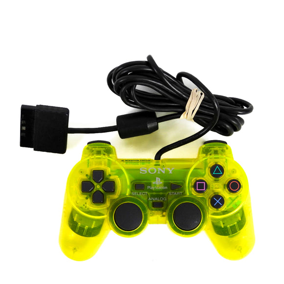 Lemon Yellow DualShock 2 Controller (Playstation 2 / PS2)