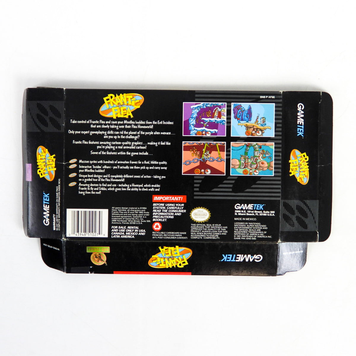 Frantic Flea [Box] (Super Nintendo / SNES) – Retro MTL