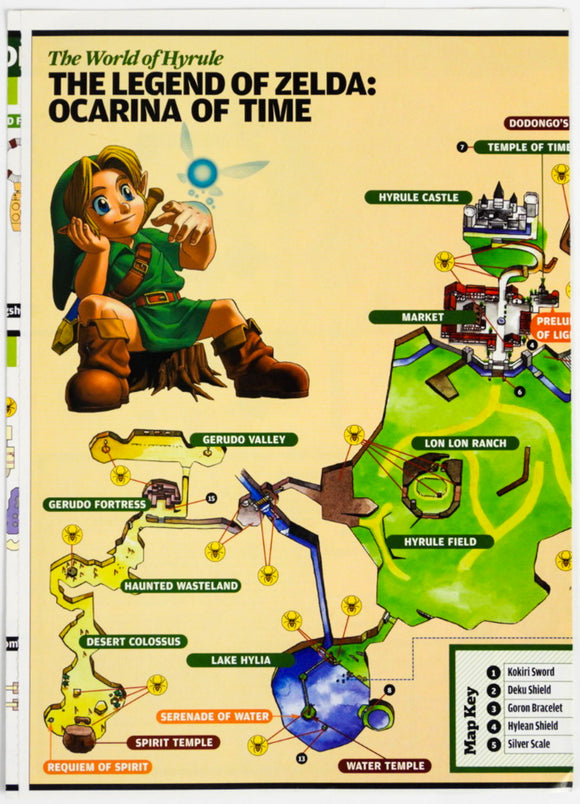 Zelda Ocarina of Time [Nintendo Power] [Map] (Nintendo 64 / N64)