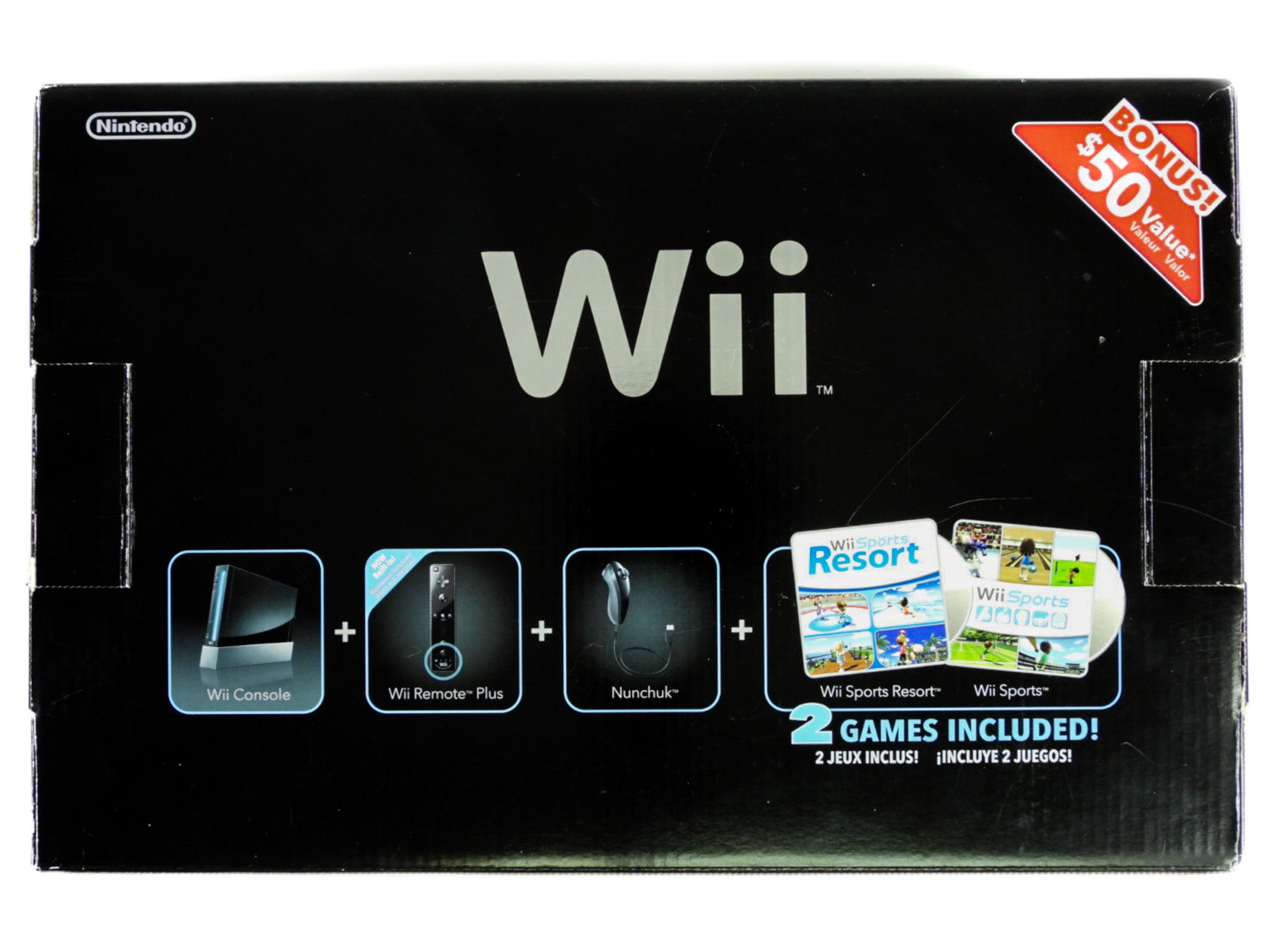 Nintendo Wii deals Black Gaming Console System RVL-001 Wii Sports Motion Plus