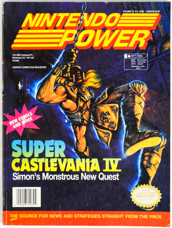 Super Castlevania 4 [Volume 32] [Nintendo Power] (Magazines)