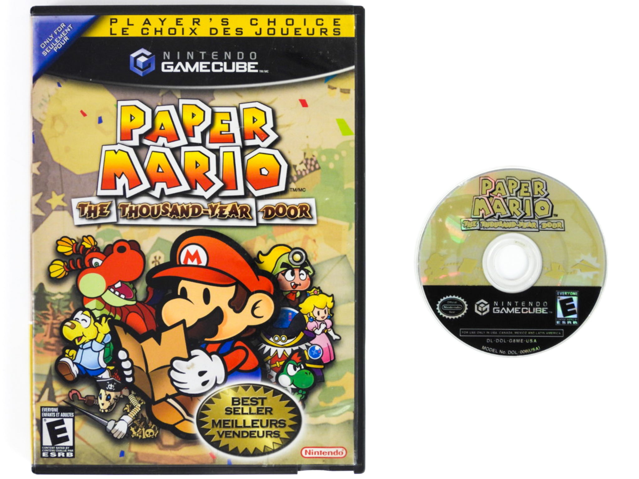 Paper Mario fashion Thousand Year Door Player's Choice for Nintendo GameCube