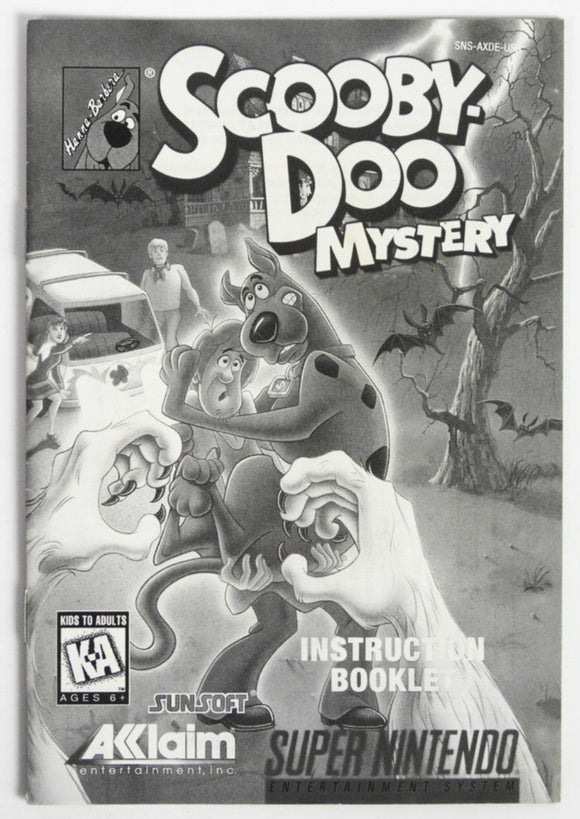 Scooby Doo Mystery [Manual] (Super Nintendo / SNES)