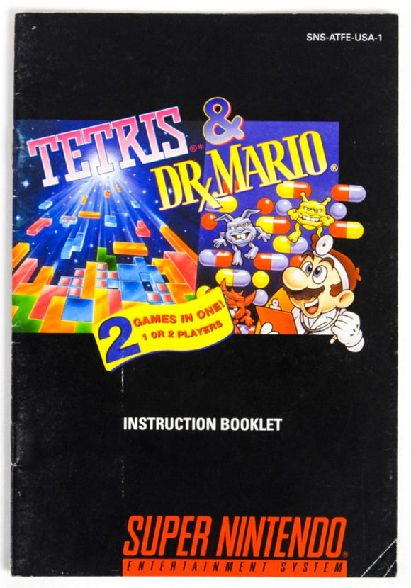 Tetris And Dr. Mario [Manual] (Super Nintendo / SNES)