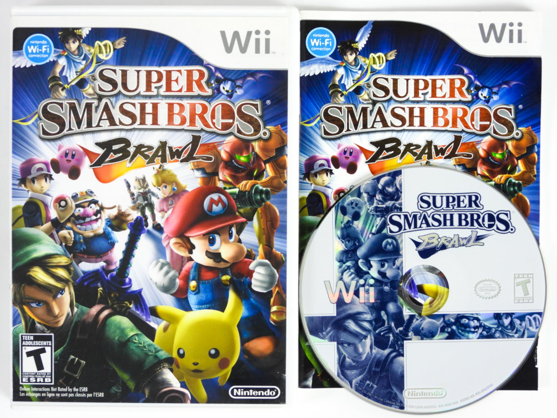 Super Smash Brawl (Nintendo Wii) Game, manual and box