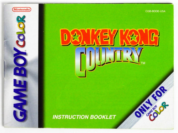 Donkey Kong Country [Manual] (Game Boy Color)