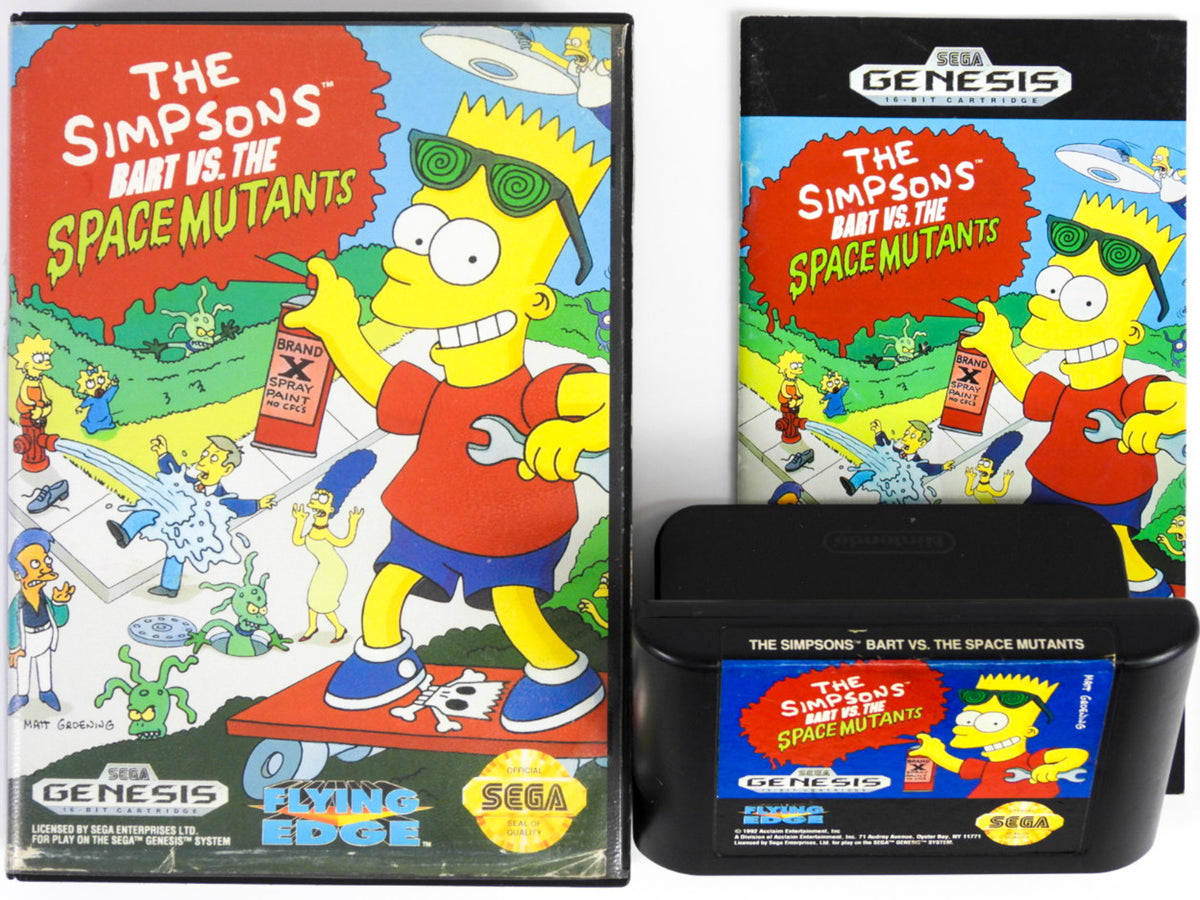 The Simpsons Bart Vs The Space Mutants (Sega Genesis) – RetroMTL