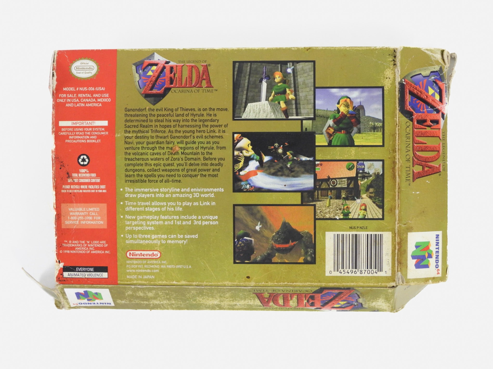 The Legend Of Zelda Ocarina Of Time N64 With Box & buy Plush