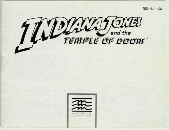 Indiana Jones and the Temple of Doom [Manual] (Nintendo / NES)