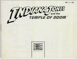 Indiana Jones and the Temple of Doom [Manual] (Nintendo / NES)