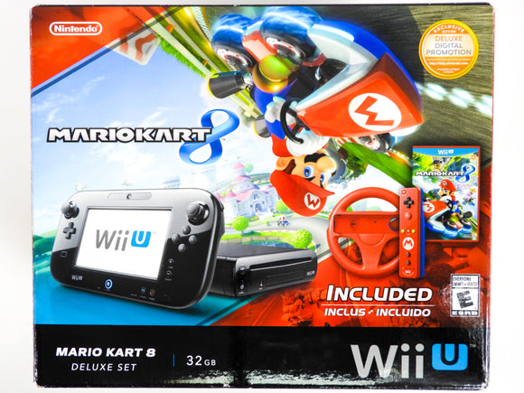 Nintendo Wii U System Deluxe 32GB [Mario Kart 8 Wii Wheel Edition]