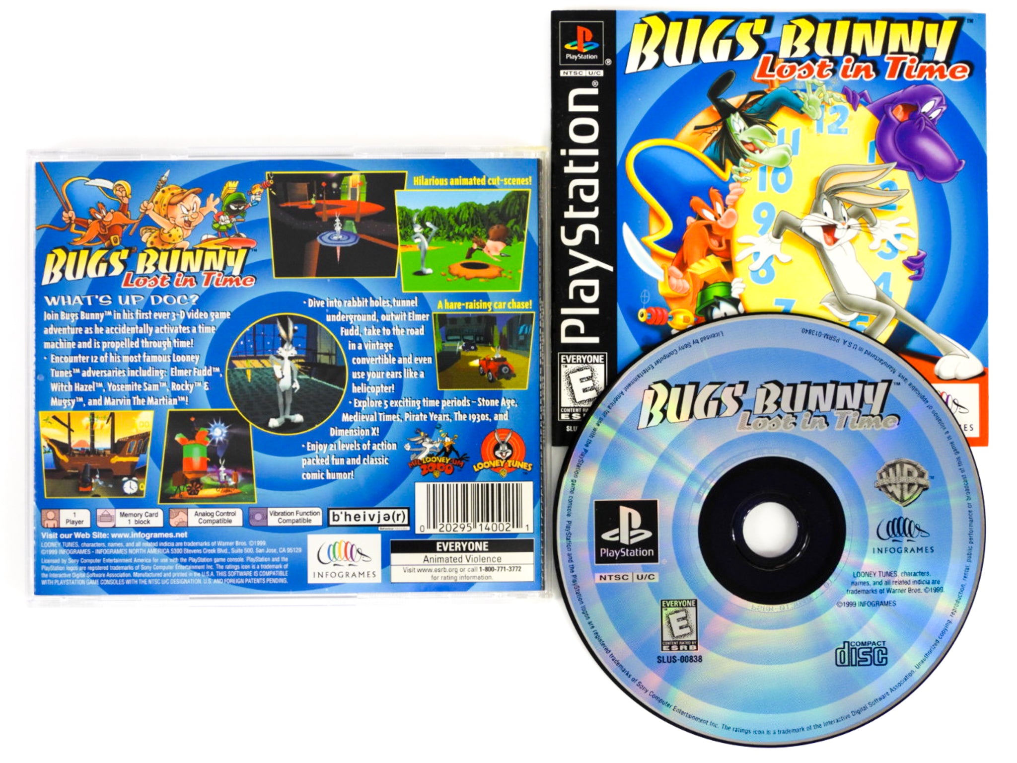 Ps1 Rabbit Game Bugs Bunny Lost In Time (Playstation / PS1) – RetroMTL