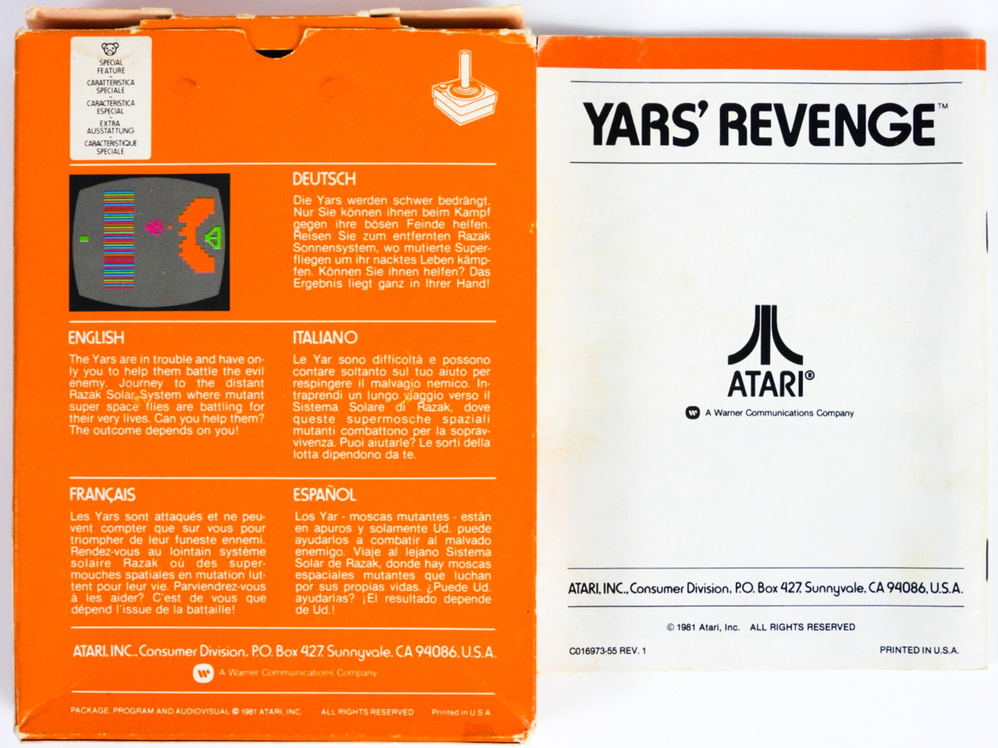 YAR'S REVENGE - ATARI - Spoutnik - Jeux vidéo YAR'S REVENGE - ATARI - Spoutnik - Jeux vidéo