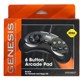 6 Button Arcade Pad Controller [Retro-Bit] (Sega Genesis / Sega CD)
