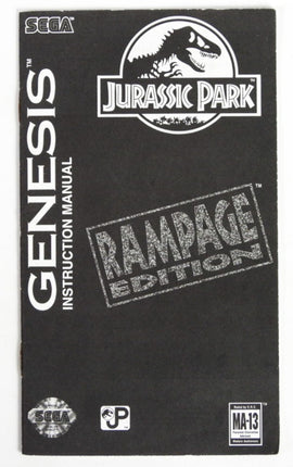 Jurassic Park Rampage Edition [Manual] (Sega Genesis)