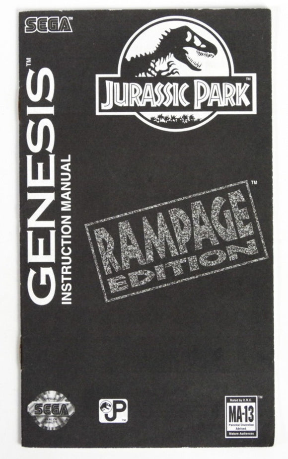 Jurassic Park Rampage Edition [Manual] (Sega Genesis)