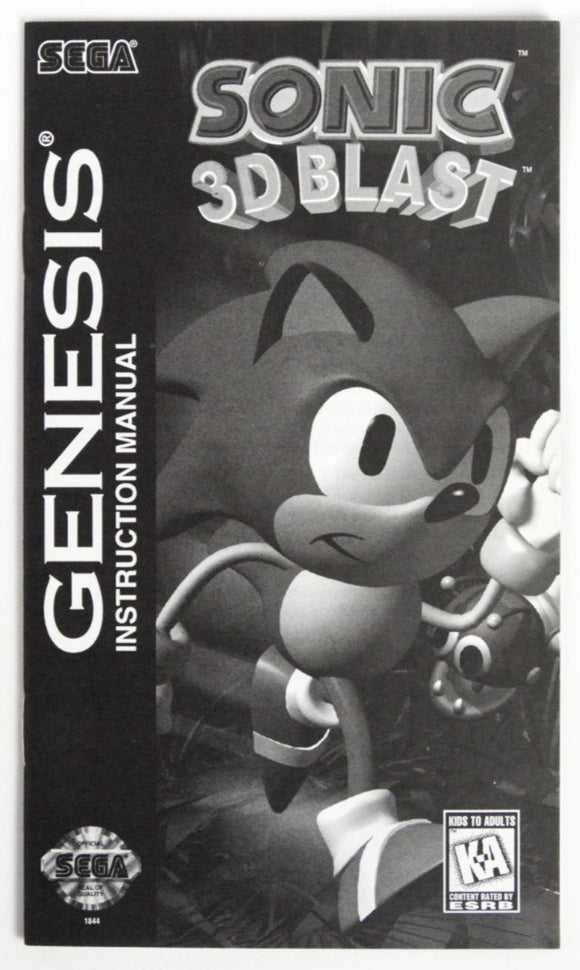 Sonic 3D Blast [Manual] (Sega Genesis)