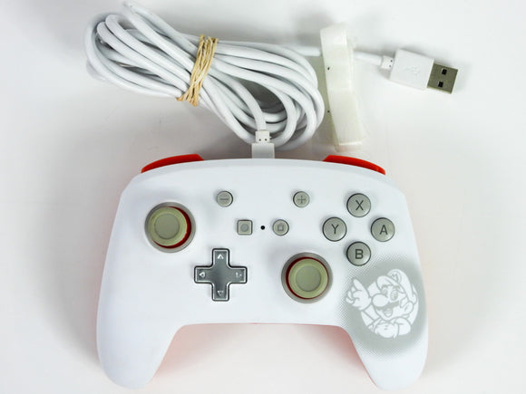 Enhanced Wired Controller - Mario White [PowerA] (Nintendo Switch)