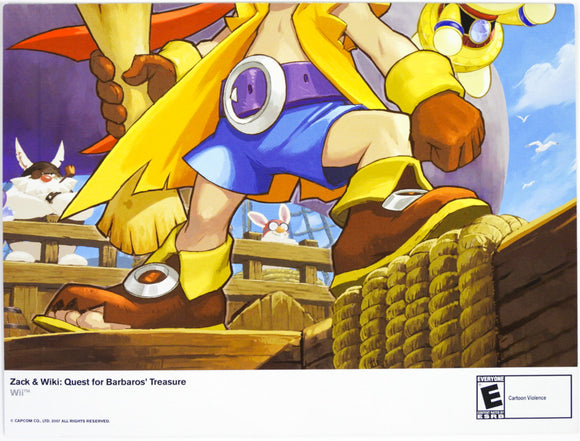 Zack and Wiki Quest for Barbaros Treasure And Final Fantasy IV [Nintendo Power] [Poster] (Nintendo Wii)